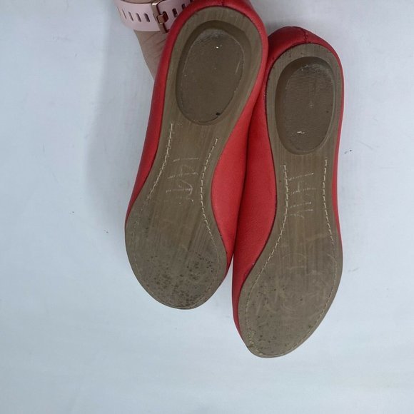 Anthropologie Pilcro Paris Eiffel Tower Red Ballet Flats 6 France Round … - Picture 10 of 11